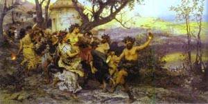 Peinture à l'huile Bacchanalia 1890 Siemiradzki : sublimez enfin vos grands murs vides