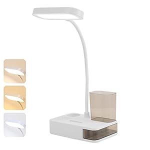 Multifunctionele LED-Tafellamp, USB-Oplaadpoort, Intelligente Aanraking, Opladen Drie-Speed Tafellamp Eye Learning…