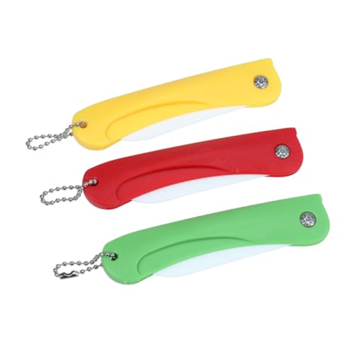MUELODSIC 3 Stück Faltbare Keramik Obstmesser mit Rostfreiem Griff Kompakter Küchenhelfer zum Schneiden von Obst Leicht zu Reinigen Tragbar für Haushalt Camping und Picknick Zufällige Farbe MUELODSIC 3 Stück Faltbare Keramik Obstmesser mit Rostfreiem Griff Kompakter Küchenhelfer zum Schneiden von Obst Leicht zu Reinigen Tragbar für Haushalt Camping und Picknick Zufällige Farbe