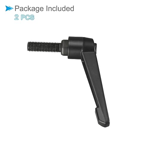 Image of Clamping Lever Handles, M10 x 35mm Male Thread, Adjustable Quick Release Locking Rotating Bolt Knobs Black - (Applications: for Lathe Machinery), 2-Pieces