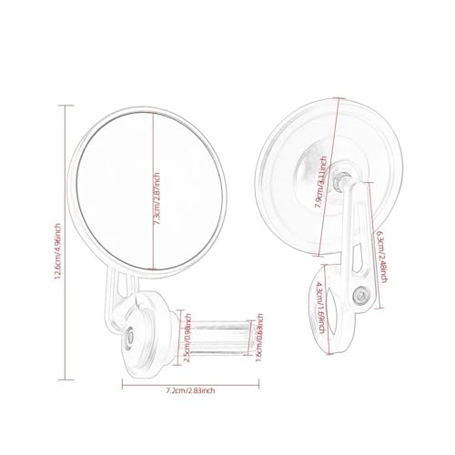 Espejos retrovisores universales para motocicleta soluciona la falta de visión trasera 7