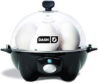 DASH Rapid Egg Cooker: 6 Egg Capacity Electric Egg Cooker for Hard Boiled Eggs, Poached Eggs, Scrambled Eggs, or Omelets with Auto Shut Off Feature - Black