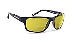 Coyote Eyewear BP-13 Polarized Bi-Focal Reading Sunglasses in Black w/Yellow Lens +2.00