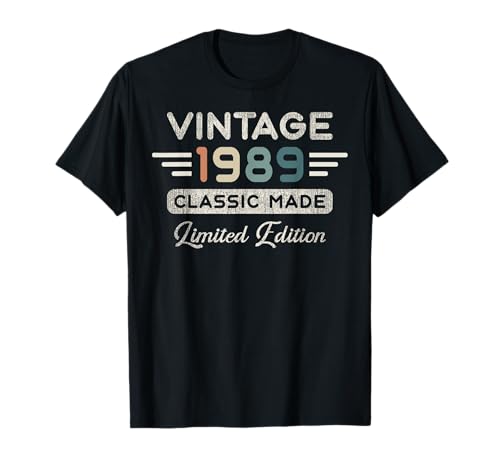 Vintage 1989 Limited Edition 36 cumpleaños Camiseta