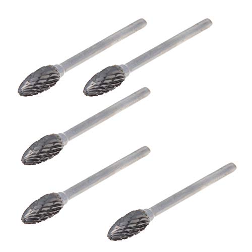 Fresas Rotativas Carburo Tungsteno 3mm x 6mm 5 piezas miniatura 1