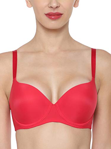 Image of Triumph T-Shirt Bra For Women Wired Padded Body Make-Up Series Seamless Everyday Lingerie Lycra Xtra Fine Breathable Fabric Second-Skin Smooth 3 /4 Cup Support Invisible Underwire Pack Of 1