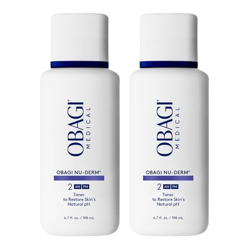 Obagi Nu-Derm Toner Alcohol-Free Balancing Nondrying Toner with Witch Hazel & Aloe Vera Safe for Sensitive Skin Two Pack 2 * 6.7 oz