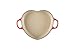 Le Creuset Enameled Cast Iron Traditional Shallow Heart Cocotte, 1.25 Qt., Cerise Light Gold Heart Knob
