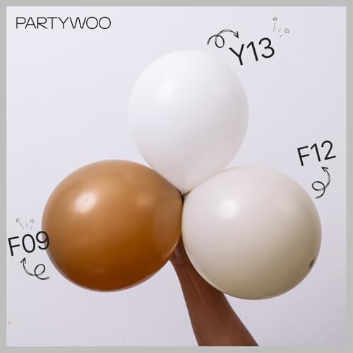 partywoo white balloons 140 pcs different sizes pack of 18 12 10 5 inch matte white latex balloon arch kit garland for wedding bridal graduation baby shower birthday party decorations white-y13