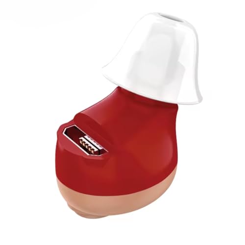 Image of Balson AG-7950 Mini Invisible Rechargeable Digital CIC Hearing Amplifier Ear Aid Receiver Rechargeable Hearing Aids For Seniors (Red, For Right Ear, With Dry Kit)