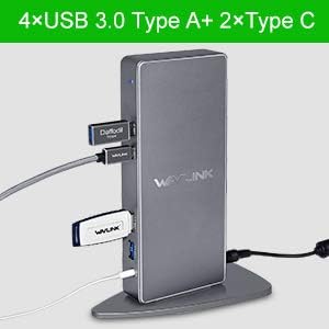 WAVLINK Docking Station USB 3.0 Dual 4K, 2 HDMI, 2 DisplayPort, 6 USB miniatura 3