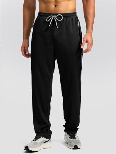 Image of Pinkmint Men's Cotton Comfort Fit Drawstring Track Pants with Side Pockets | Relaxed Fit | Men's Cotton Joggers