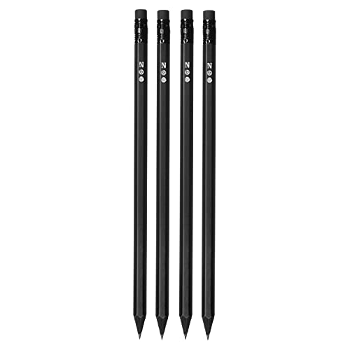 Notsu Set de 4 Lápices Negros #2 con Estuche miniatura 3