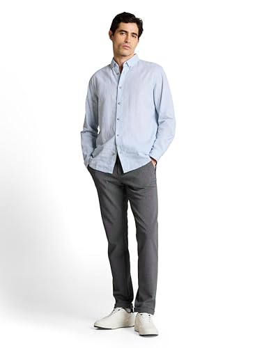 Tom Tailor Herren Jersey Travis Slim Fit Chino Hose, 35951 - Black White Birds Eye, 31/32 – Ansicht 4