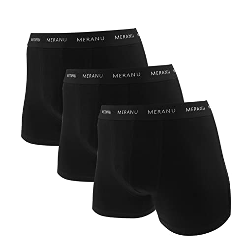 Herren Männer Unterhosen Boxershorts Baumwolle - 3er Pack (medium / schwarz) Cover