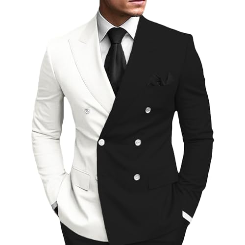 Print Color Block Blazers for Men Performance Stylish Business Suit Jacket Slim Fit Versatile Banquet Sport Coat
