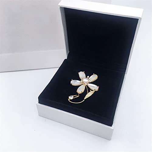 Broche perle d'eau douce naturelle prune accessoire luxe de costume