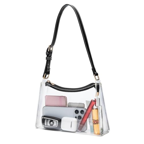 Wuflyover Clear Bag for Stadium Events Clear Purse Shoulder Bag for Women