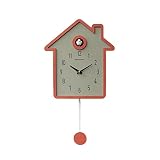 Horloge Murale kerryshop Horloge Murale Salon des Enfants Horloge Murale Créative Oiseau Chronométrage Simple Couleur Commune Vert Bleu Maison Horloge Murale Decro Horloge