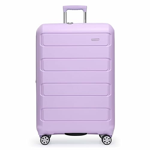 Image of Traveler's Choice Pagosa Hardshell Expandable Luggage with Spinner Wheels, Lavender, 30-Inch Large