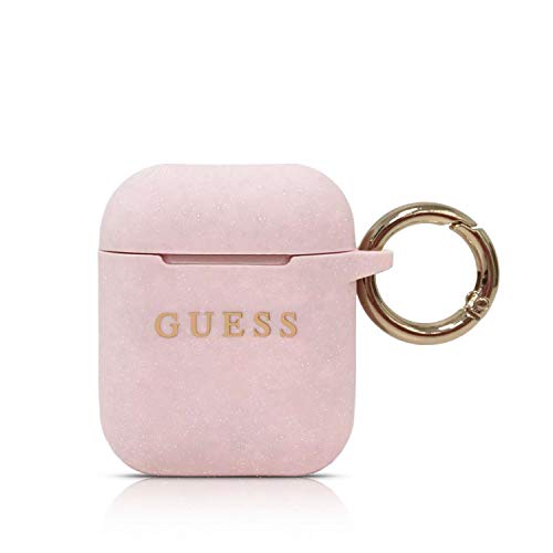 Guess GUACCSILGLLP Coque en Silicone pour écouteurs sans Fil Apple AirPods Rose