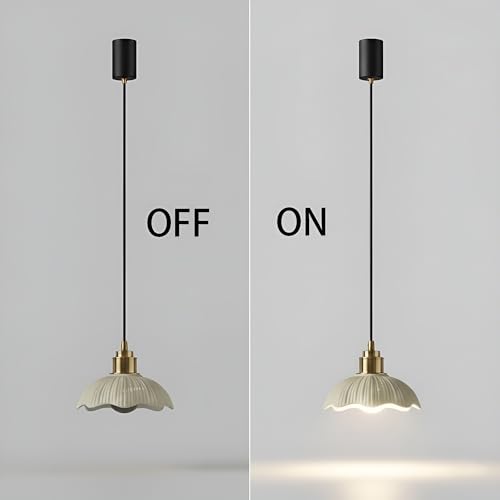 Lámpara colgante de cerámica moderna ajustable para iluminación de dormitorio e isla 5