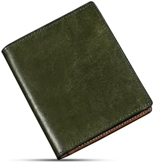 （08:30時点） [Modiko] 財布 メンズ 2つ折り プエブロレザー 本革 二つ折り財布 ミニ財布 ボックス型小銭入れ 一流の革職人が作る 紳士用 金運 ビジネス プレゼント (緑青色)