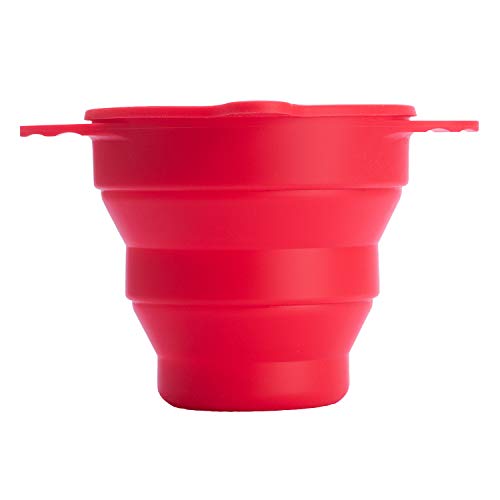 Ruby Clean - Stérilisateur pliable en silicone pour coupe menstruelle – S’adapte à la majorité des coupes – Stérilisateur au four à micro-ondes ou classique (coupe pas incluse) - ROUGE