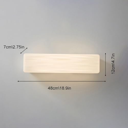Aplique de pared LED rectangular de acrílico translúcido con luz blanca 18W 7