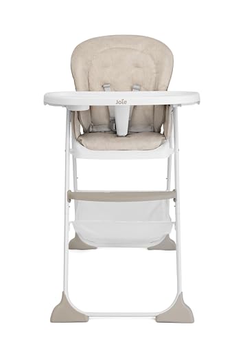 Image of Joie Mimzy Snacker High Chair for Baby-Feeding Chair with A One-Hand Fold, 3-Position Seat Recline & 5-Point Harness System (6 Months to 15 Kg), Taupe