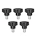 Tool parts 5 Pcs Star Knobs Grips M10 x 15mm Male Thread Steel Zinc Stud Black PP