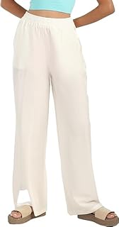 بنطلون كاجوال سادة للنساء بقصة عملية مريحة وواسعة للاستخدام اليومي