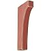 Ekena Millwork BKTWD02X06X12CVRD Clarksville Vintage Decor Bracket, 1 3/4"W x 6"D x 12"H, Salvage Red