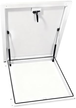 Galvanized Steel Roof Security Hatch - Powder Coated Rainproof Ventilation Door for Rooftop Maintenance, 85x85 cm (33.5x33.5 in) - Durable & Weatherproof Access Solution