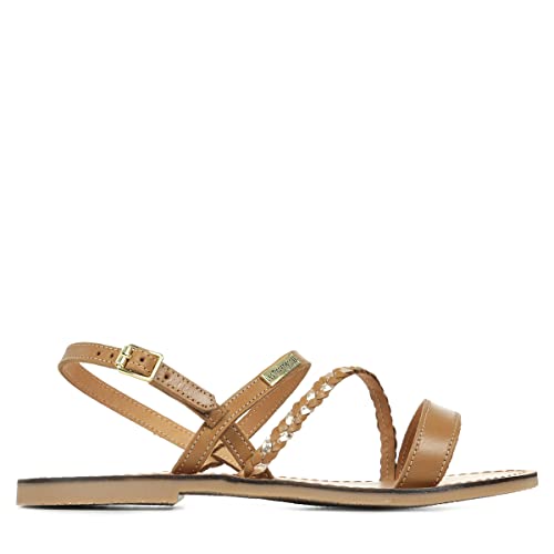 Sandale Femme Batresse Miel En Cuir-image
