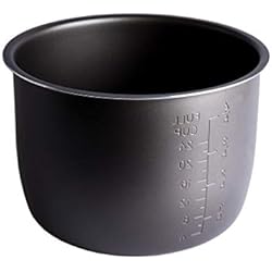 Olla De Barro Antigua FussionCook - Cubeta con recubrimiento Extra Antiadherente Negro. Apta para ollas programables de 6 Litros.