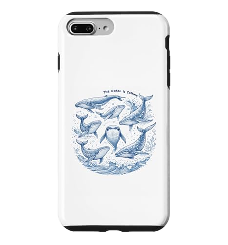 The Ocean Is Calling Whales �C�m�����A�[�g �X�}�z�P�[�X iPhone 7 Plus/8 Plus �p