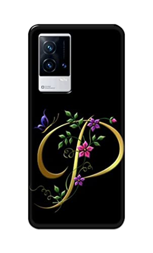 Image of Printed Hard Back Cover Case for Vivo IQOO 9 5G Back Cover (Alphabet P) -1803