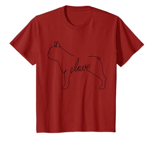 Bulldog francese Love Frenchie Dog Love Single Line Art Maglietta