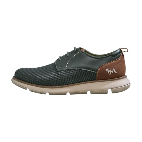 Image of Neeman's Textured Derby Sneakers for Men | PU & Micro-Suede Upper, Cushioned EVA Sole | Lightweight Lace-Up Casual Shoes for All-Day Comfort.