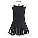 GRAJTCIN Cheerleader Costume for Women Cheerleading Outfit School Cheer Uniform Adult Halloween Party Dress up (S, Black)