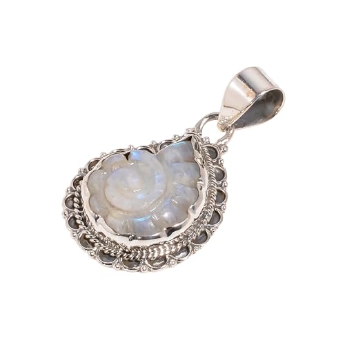 Natural Shiva Eye Shell gemstone pendant Gemstone Solid 925 Sterling Silver Handmade Statement Pendant for Women Gift for Wife Girlfriend Mom