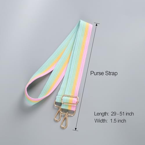 Image of chushui Purse Strap Replacement Crossbody Wide Adjustable, Retro Canvas Stripe Vintage Casual Woven with Gold Hardware 29-51 Inches for Women's Totes Handbags