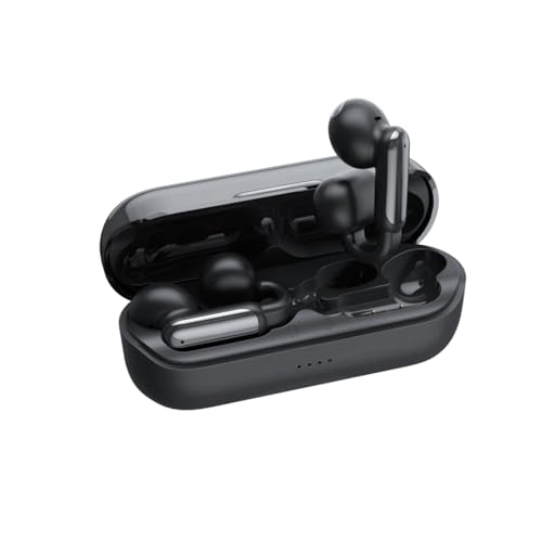 Clip On Earbuds, Open Ear Clip Wireless Earphones Bluetooth 5.4, Gym Earbuds, Clear Voice Call Lightweight & Comfortable, Stable Fit, 35 Hours Playtime for Indoor and Outdoor Sports - Black