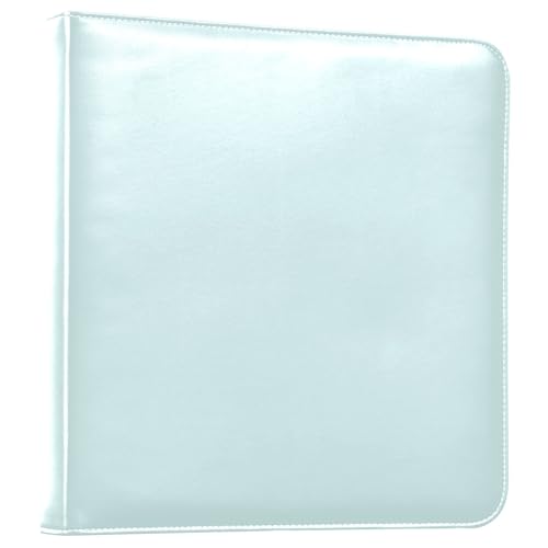 Photo Albums Light Cyan Aqua Leather Album with 20 Refillable Self-adhesive Sheets Photo Page 4x6 for 3 Ring Binder