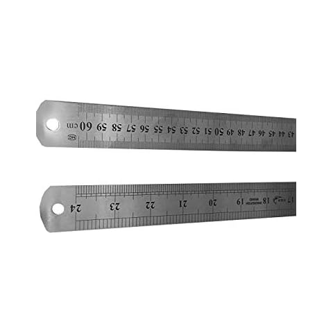 Ruler Metal Stainless Steel 24" inches 60CM 600MM Cutting Measuring Measure Rule Cover