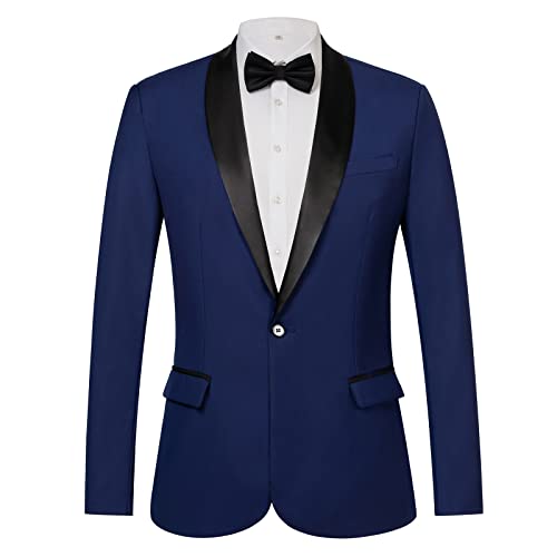 AIFARLD Blazer for Men Slim Fit Mens Blazer One Button Solid Color Jacket Blazer Suit for Business Casual