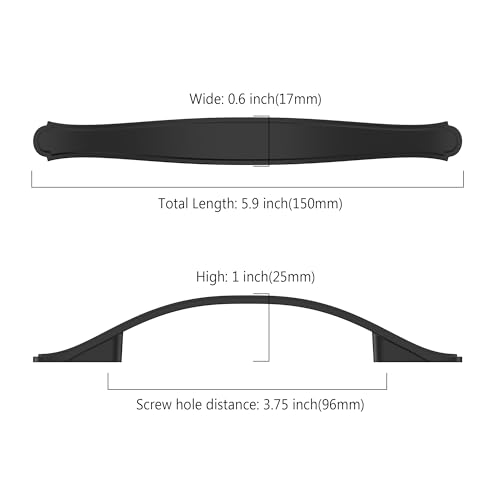 Image of Asidrama 10 Pack 3.75 Inch(96mm) Matte Black Kitchen Cabinet Handles Cabinet Pulls Kitchen Cabinet Hardware for Cupboard Drawer Pulls