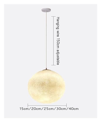 Luminaire suspendu lune diffuseur de lumière douce grand format E27 40cm