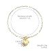 Dreuyet Heart Necklaces for Women Fashion Gold Love Heart Pendant Thick Chain OT Buckle Necklace (small heart)